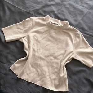 Pull&Bear Cream Knit Top